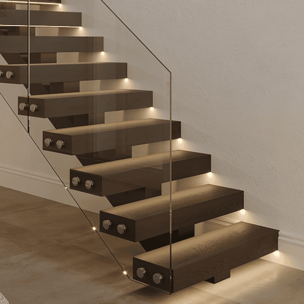 walnut treads stair