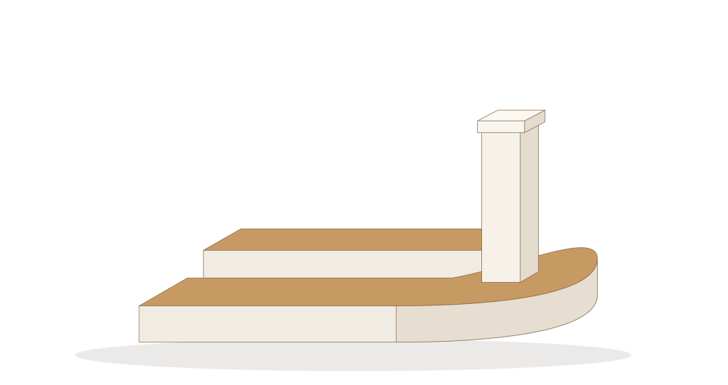 curtail step no handrail