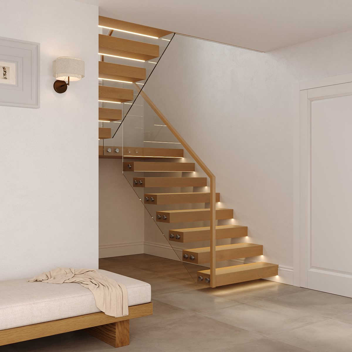 Floating staircase